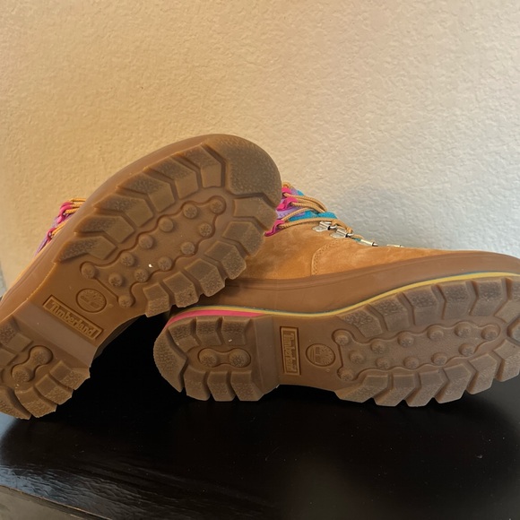 Timberland Brown and Teal Outdoor Boots - Picture 3 of 6